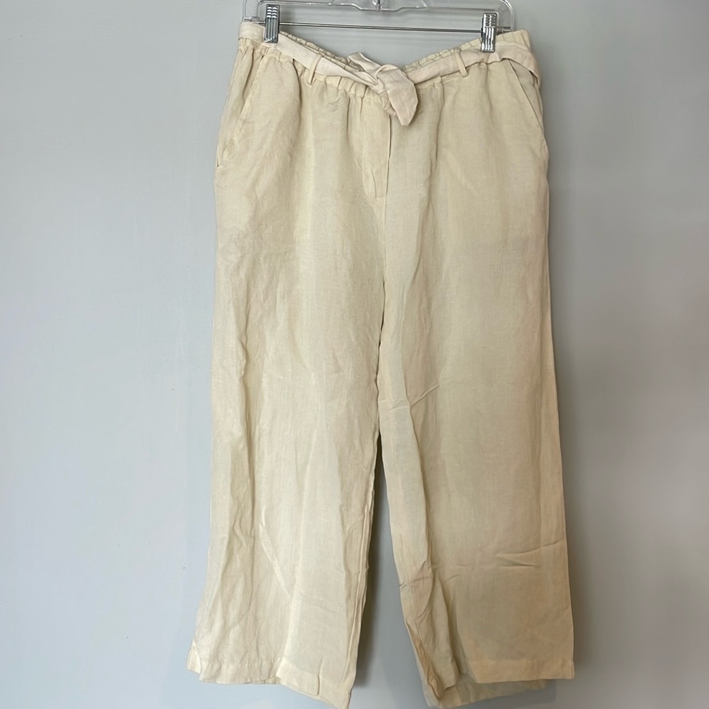 passports linen pant / M / cream / like new